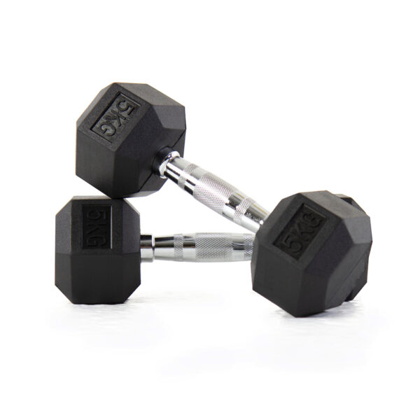 Rubber Dumbbell - 5kg