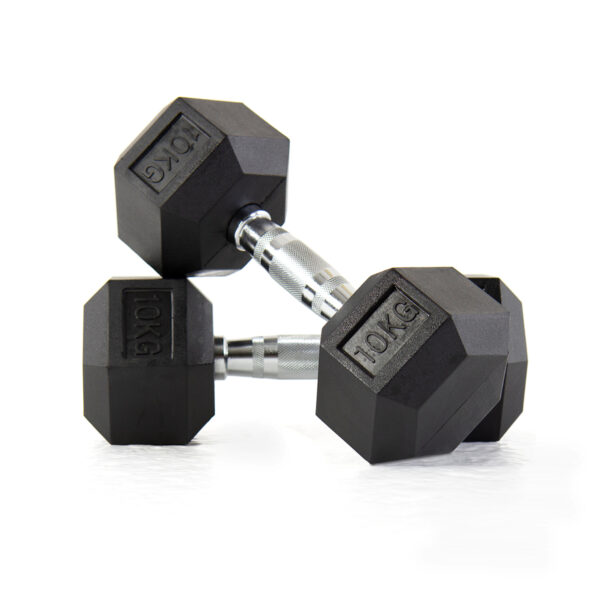 Rubber Dumbbell - 10kg