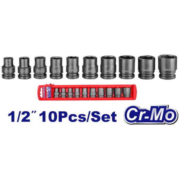 10 Pcs 1/2" Impact Socket Set