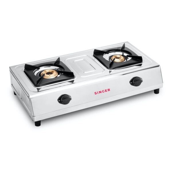 Singer Double Burner Stainless Steel Gas Cooker
