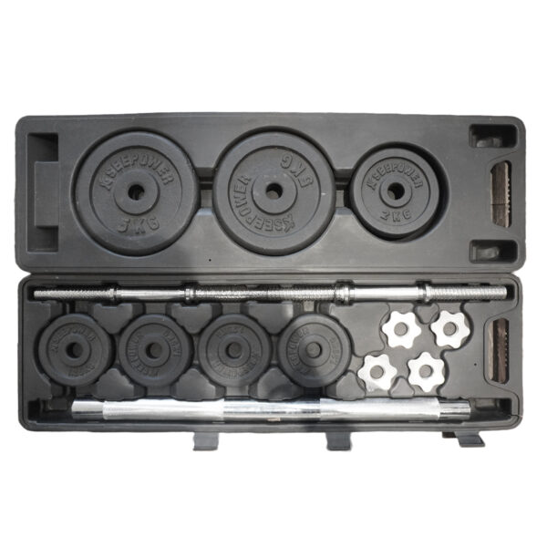Black Painted Dumbbell Set - 30kg